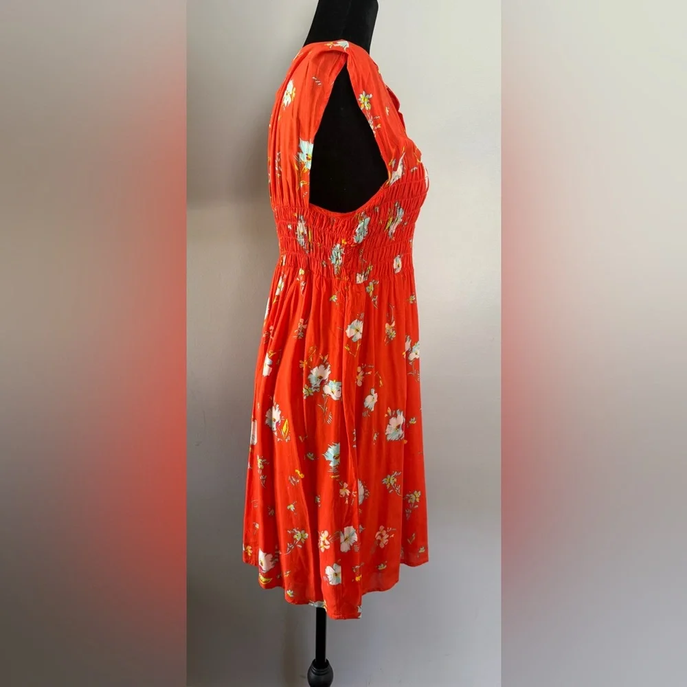 Free people Floral‎ Orange Dress